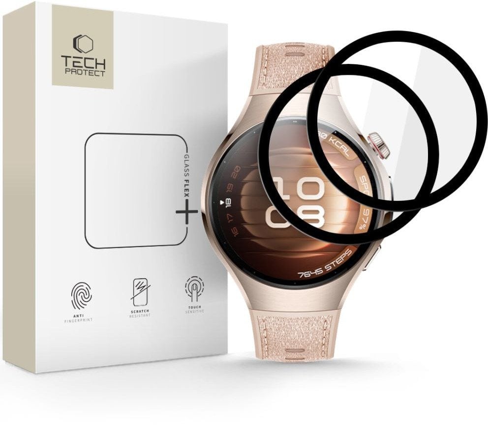 SZKŁO HYBRYDOWE TECH-PROTECT GLASS FLEX+ 2-PACK HUAWEI WATCH 5 (46 MM) BLACK