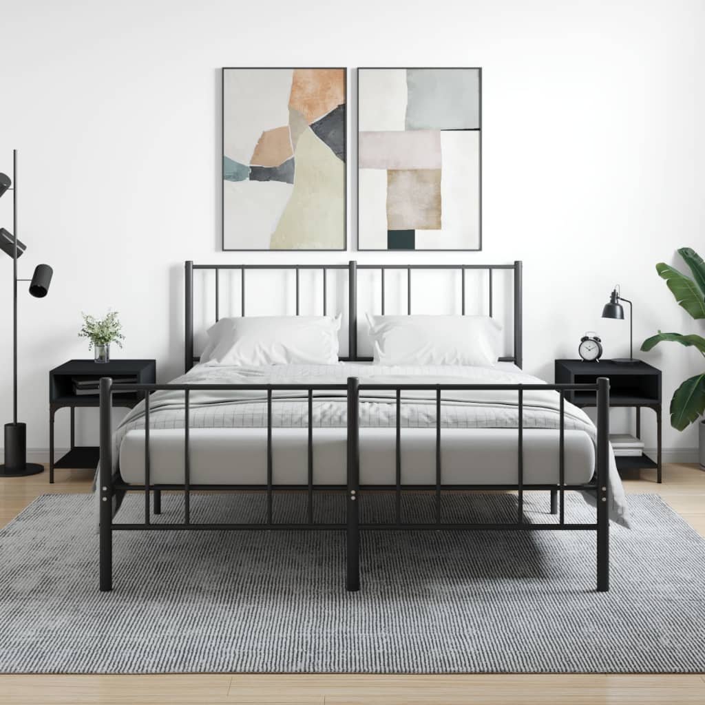 vidaXL Stoliki nocne, 2 szt., czarne, 40x41x50 cm