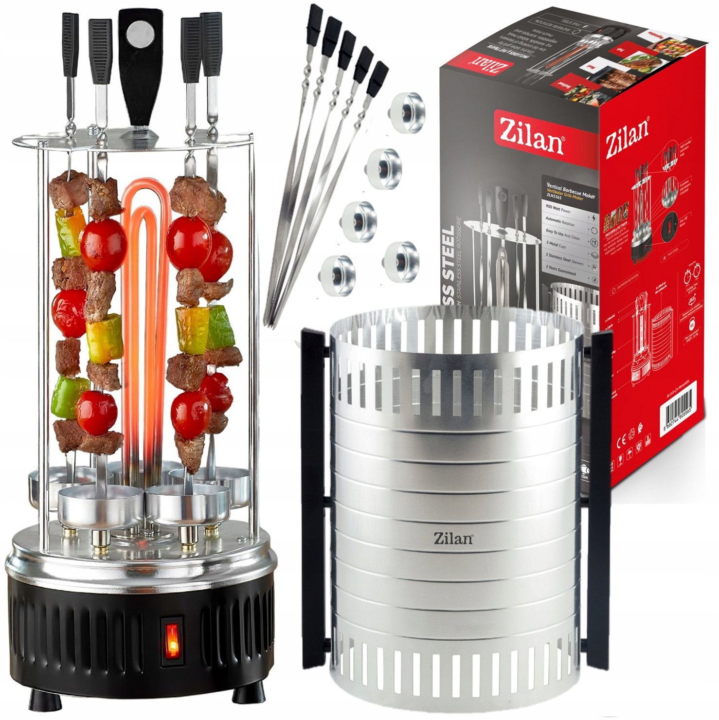 Zilan ZLN5565 Vertikalais barbekju grils 900W