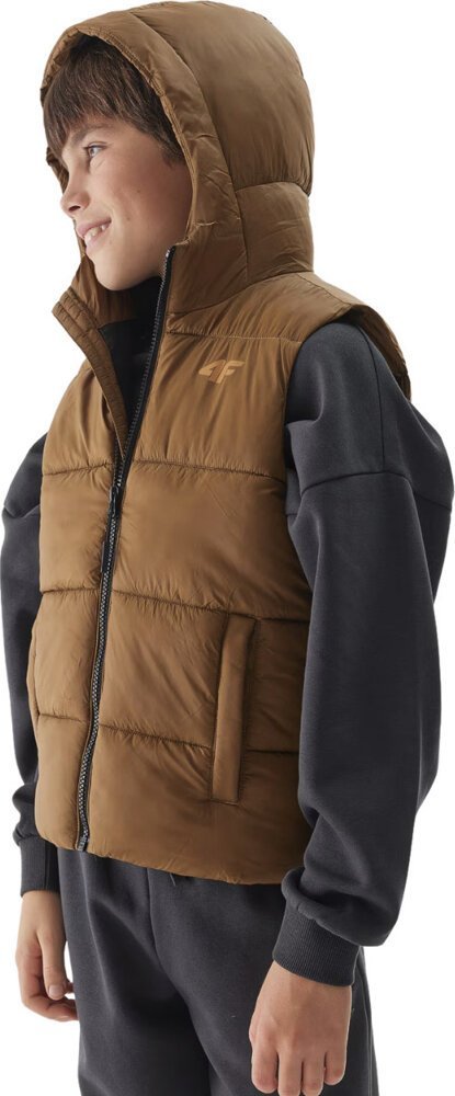 4f Kamizelka dla chłopca 4F M134 brązowa 4FJWAW24TVJAM134 158cm