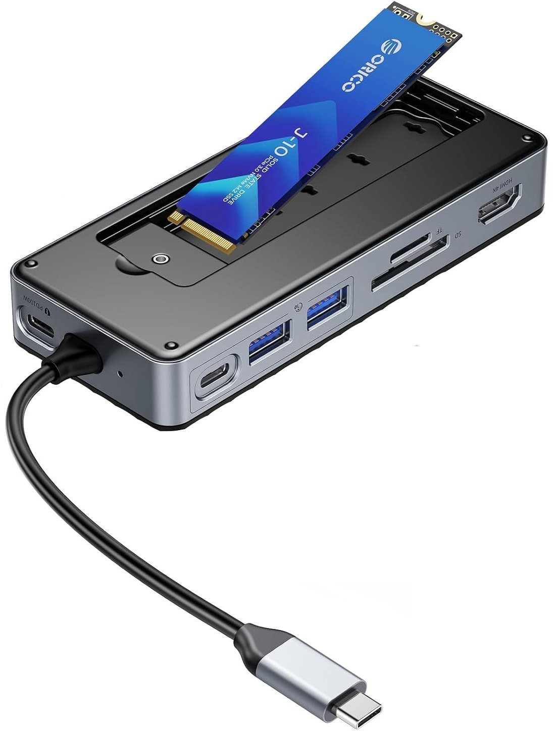 Stacja/replikator Orico OM28P‑G2 USB-C z obudową na dysk M.2 (OM28P-G2-BK-EP)