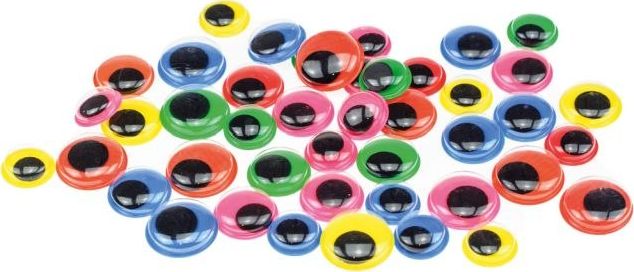 BREWIS Ruchome oczka BREWIS RO21 - 12, 14, 16mm 44szt. kolorowe Brewis