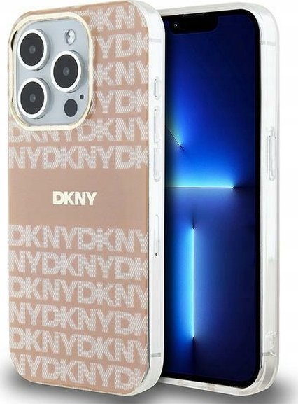 DKNY DKNY DKHMP14XHRHSEP iPhone 14 Pro Max 6.7" różowy/pink hardcase IML Mono & Stripe MagSafe