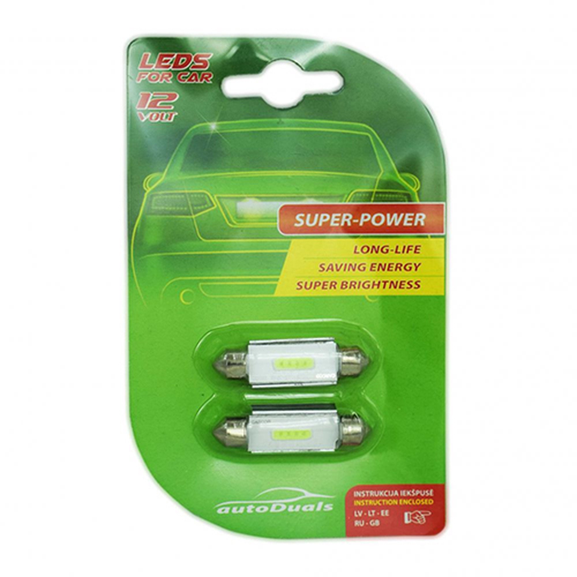 LED BULBS C5W 1COBX4 41MM 2PCS.CANBUS