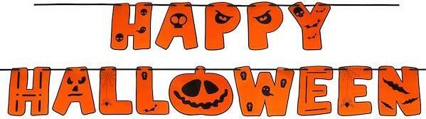 Springos Dekoracje na Halloween girlanda 200 cm napis happy halloween ozdoby UNIWERSALNY