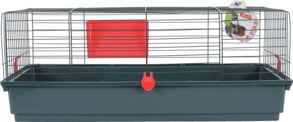 Zolux Klatka CLASSIC 100 cm kol. szary/czerwony