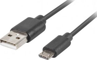 Kabel USB Lanberg USB-A - microUSB 1 m Czarny (CA-USBM-20CU-0010-BK)