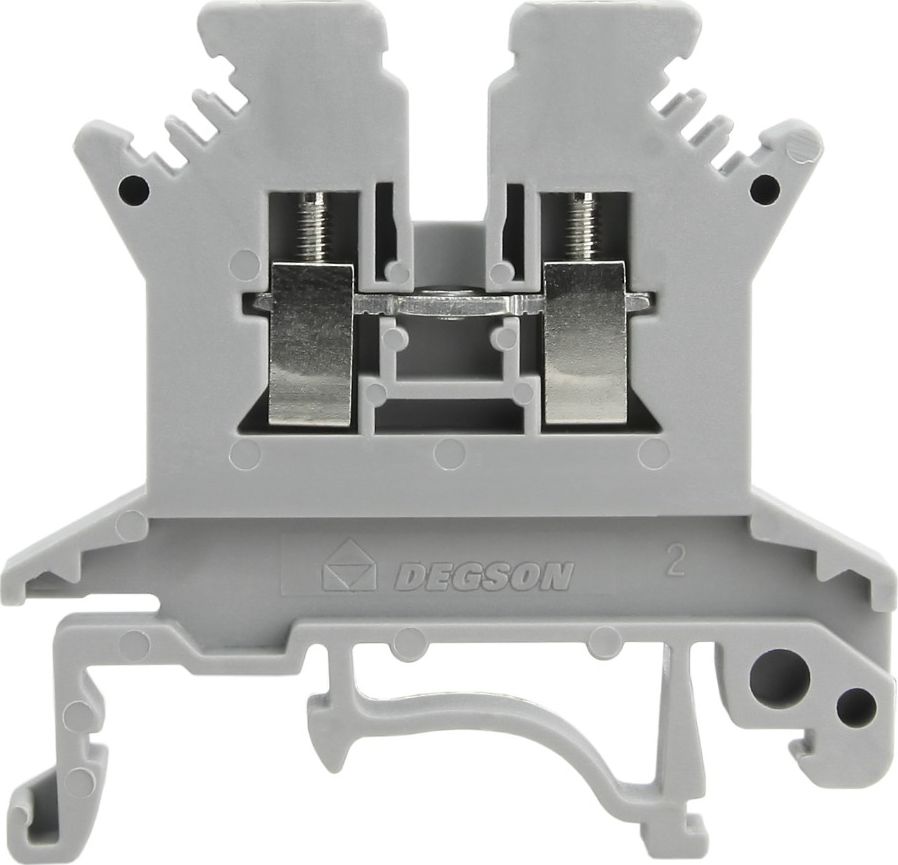Degson Złączka szynowa przelotowa szara śrubowa 1,5mm2 1P VDE UL