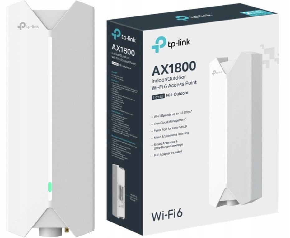 TP-Link Festa F61-Outdoor AX1800 Indoor/Outdoor WiFi 6 AP