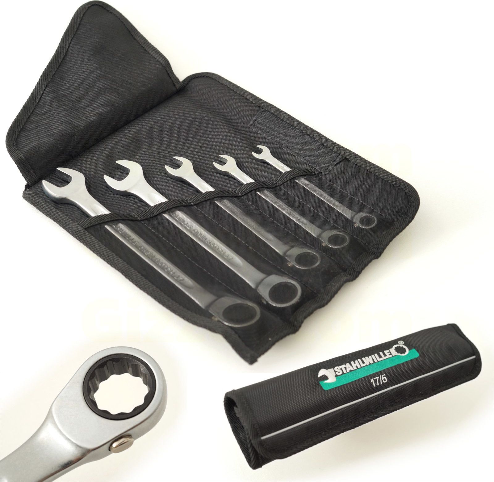 Stahlwille Zestaw kluczy płasko-oczkowych z grzechotką 8-19mm 5szt. (96411705)