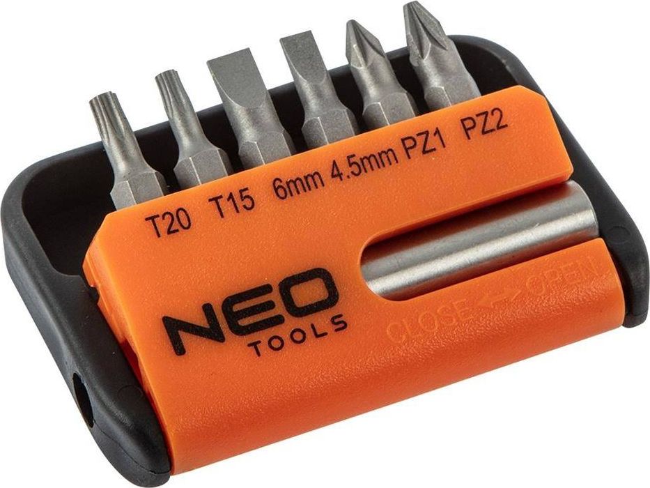 Neo Końcówki wkrętakowe z uchwytem 7 szt. (25400-uniw)
