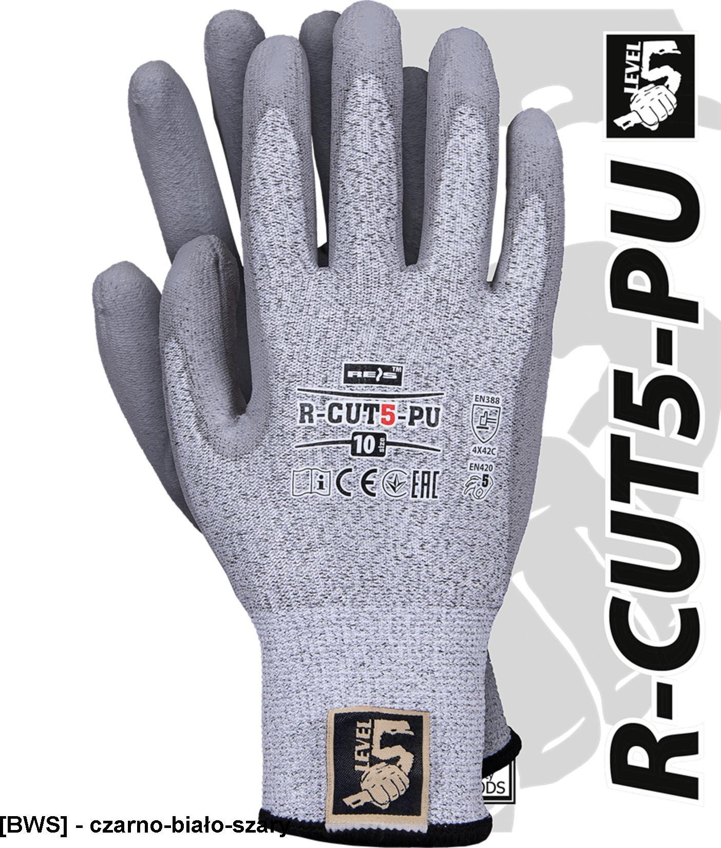 R.E.I.S. R-CUT5-PU - Rękawice ochronne 11