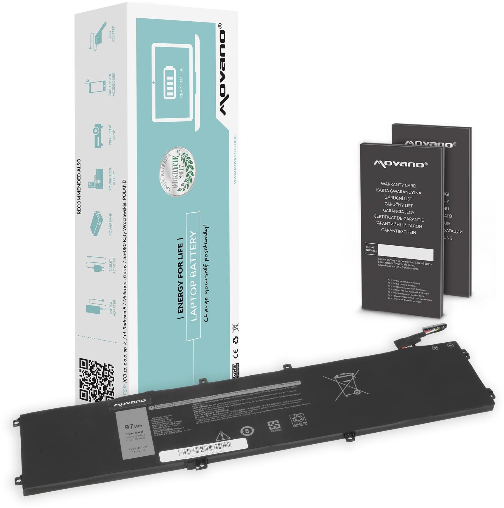 Bateria Movano do Dell G7 17 7700