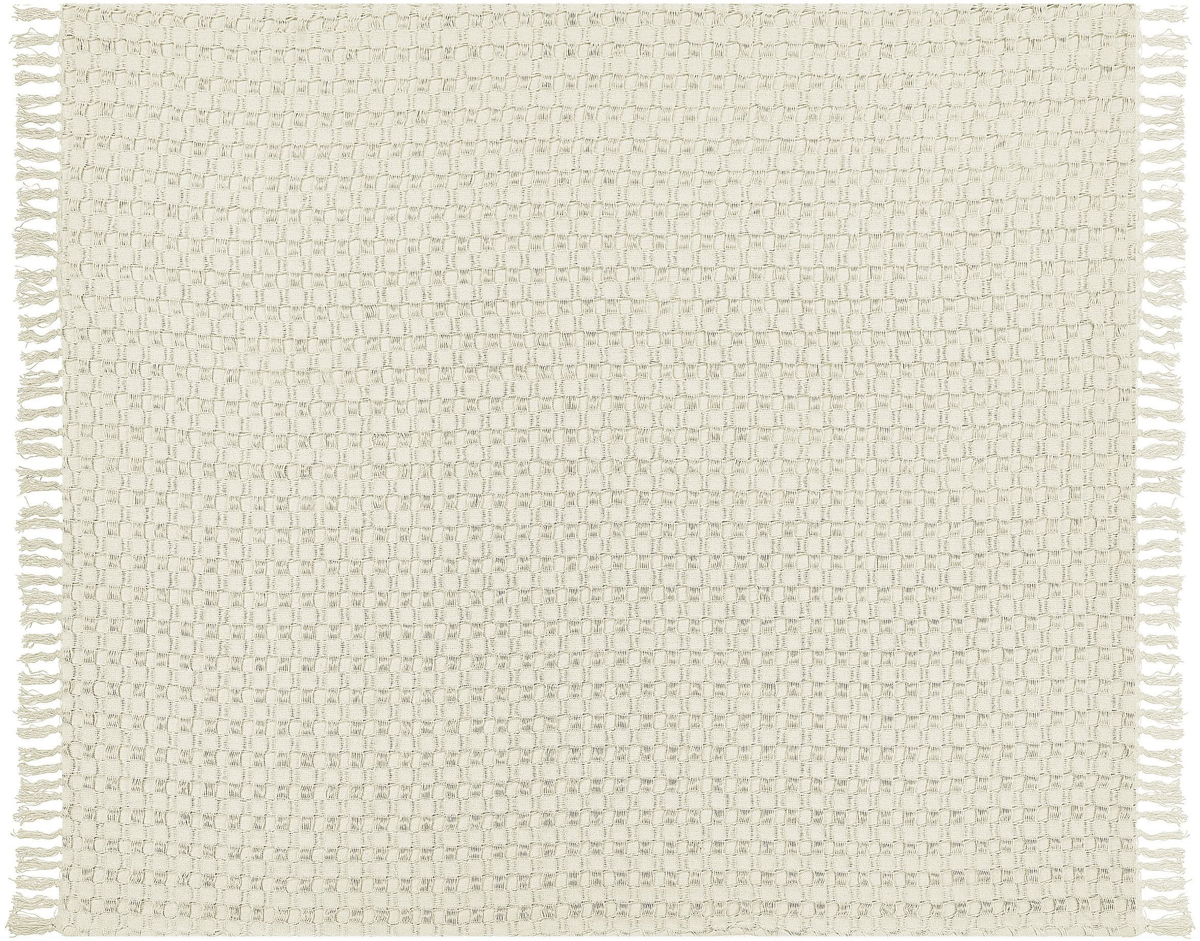 Narzuta na łóżko BERE Bawełna 200 x 220 cm Złamana biel