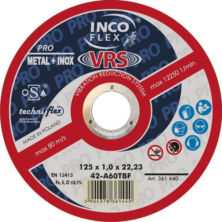 Techniflex TARCZA WYPUKÅA T27 125*1.6*22 A46TBF-VRS