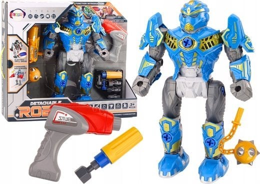 LeanToys Robot Do Skręcania Broń Wiertarka Śrubokręt Światła Dźwięk Niebieski