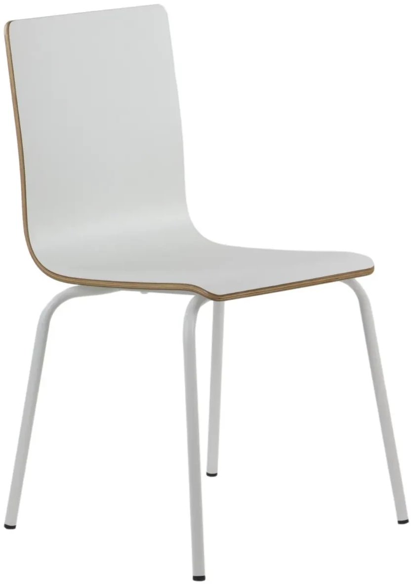 Krzesło ze sklejki laminowanej WERDI B białe STEMA
