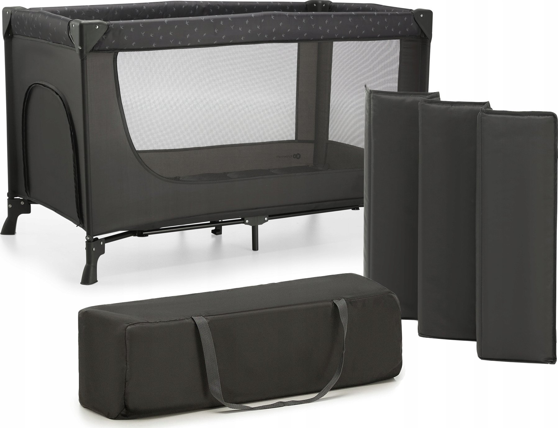 KinderKraft Łóżeczko turystyczne JOY LIGHT GREY