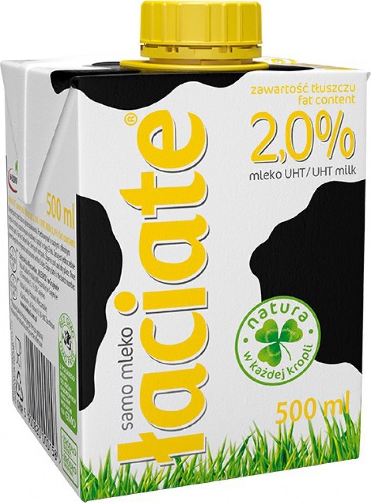 Łaciate Mleko ŁACIATE, 2%, 0,5 l