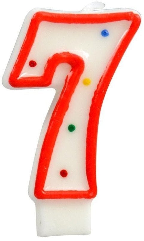 Świeczka cyferka 7 kropki