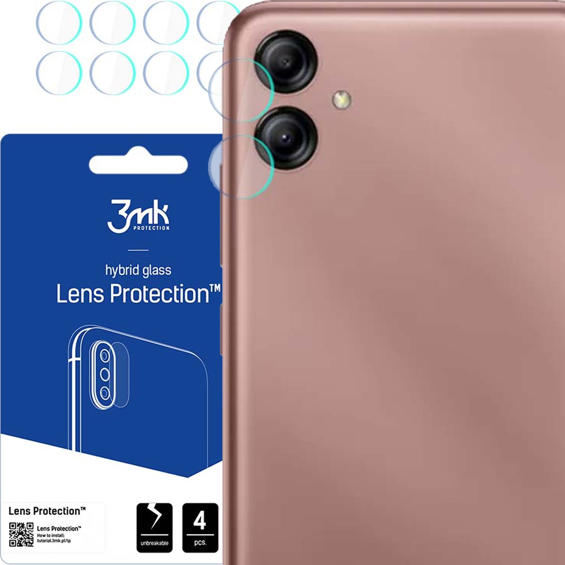 SAMSUNG GALAXY M04 - 3MK LENS PROTECTION