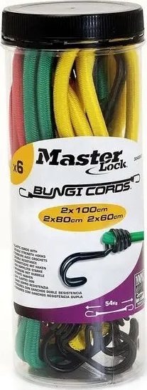 MasterLock 6x1 Master Lock Bungee Cords Twin Wire 3040EURDAT