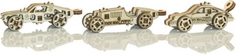 WOODEN CITY Drewniane puzzle 3D Sportowe samochody