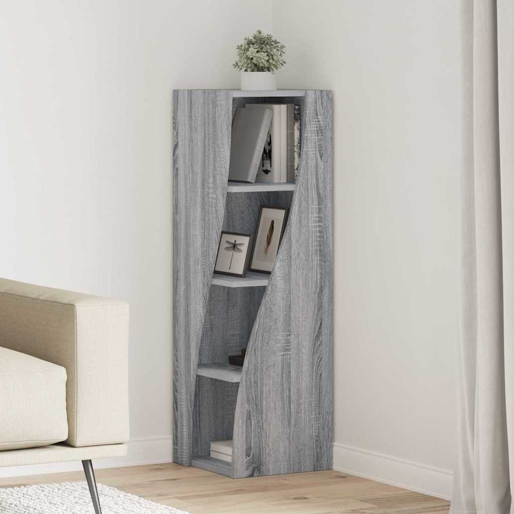 vidaXL Szafka narożna Biały 32x32x102cm Materiał z drewna pochodzenia