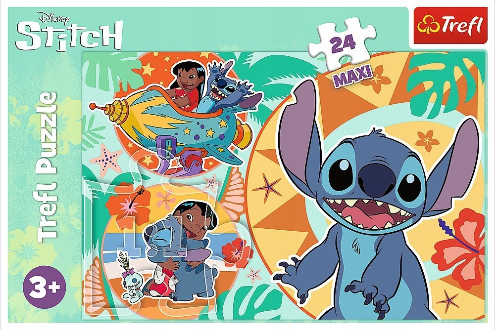 Trefl Puzzle Maxi Wesoły dzień Lilo & Stich 24 elementowe