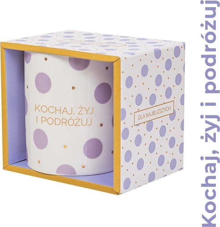 Kubek prezentowy Kochaj, żyj i podróżuj