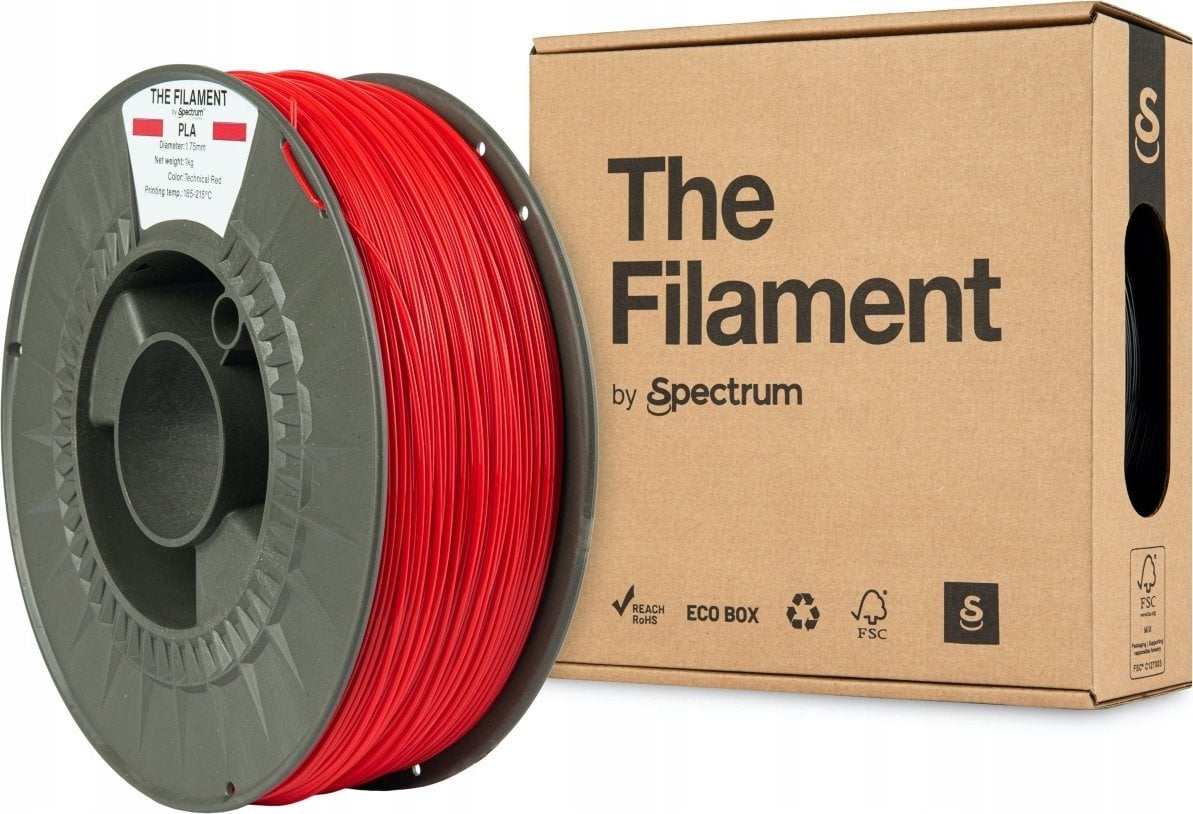 The Filament 3D filament, PLA, 1,75mm, 1000g, TF-24005, technical red