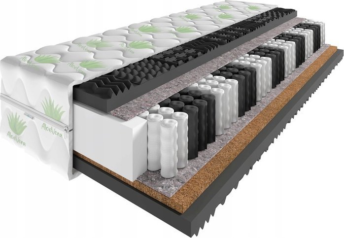 Tompol PREMIUM BLACK 120x200x24 cm materac masujący Aloe Vera