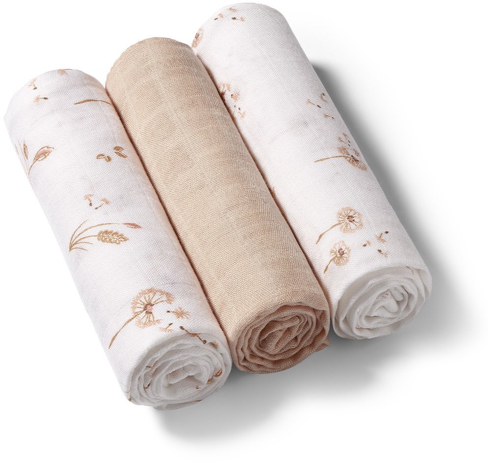 BabyOno BABY ONO 397/13 PIELUSZKI Z WŁÓKIEN BAMBUSA BEŻOWE