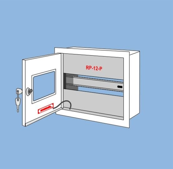 Karwasz Rozdzielnica p/t plombowana z zamkiem IP30 biała RP-12-P Z/O