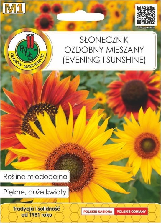 Słonecznik ozdobny mieszany nasiona 1,5g Miododajna roślina