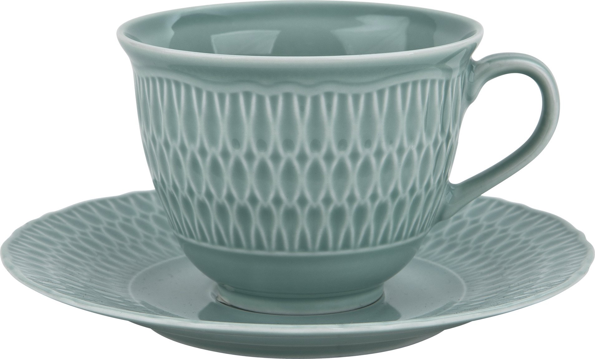 Ćmielów Filiżanka + spodek 250ml/16 cm Sofia Zielona