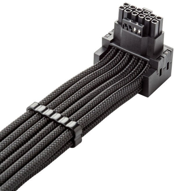 CableMod C-Series Pro Anschlusskabel - Variante A, 90°, 16-Pin zu 2x8-Pin PCIe, schwarz