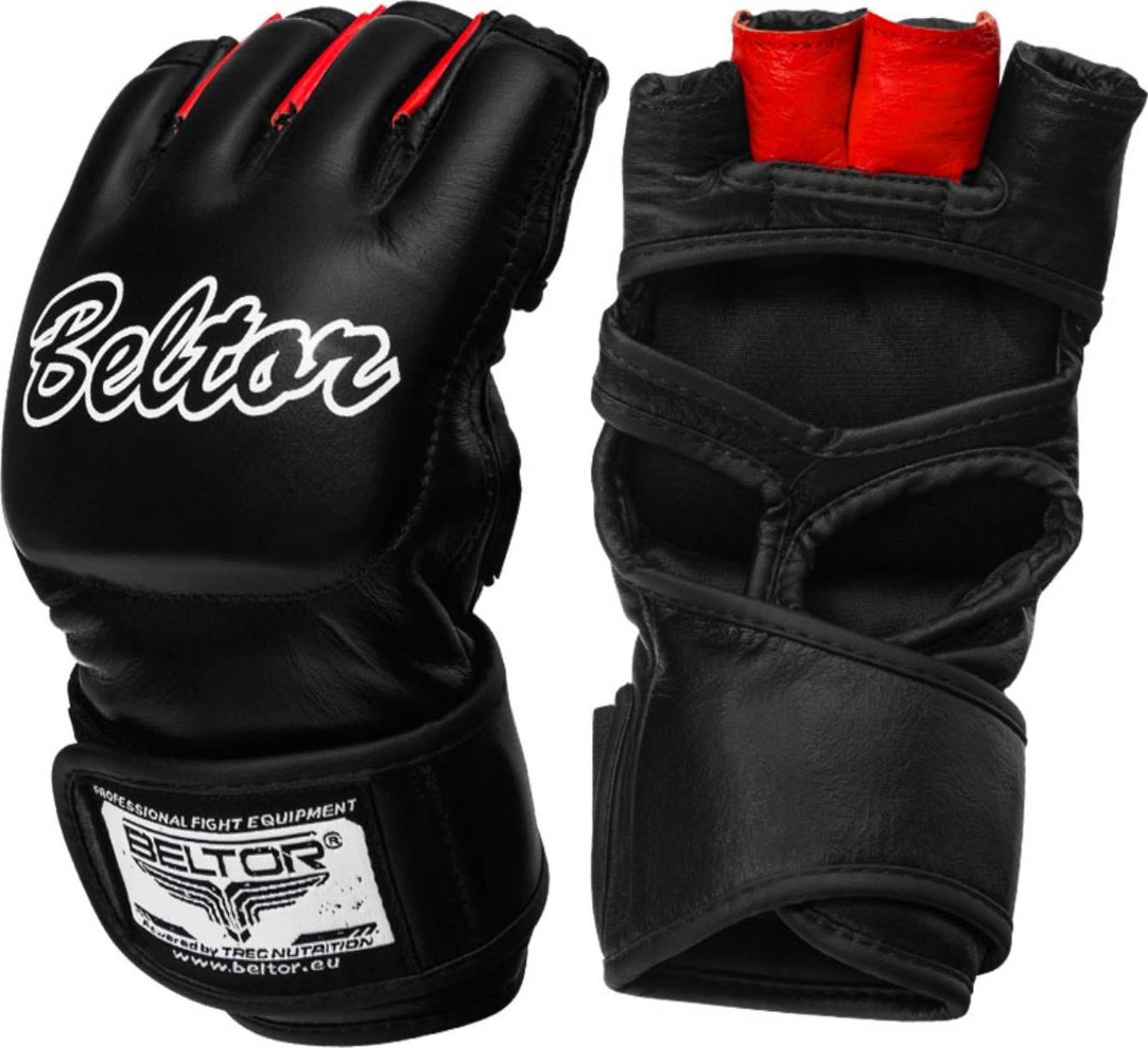 Beltor Beltor rękawice MMA Blade czarny-czerwony B0755 L
