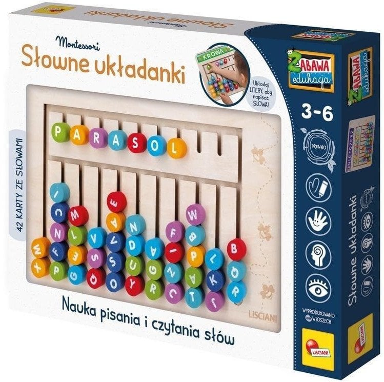 LISCIANI MONTESSORI SŁOWNE UKŁADANKI