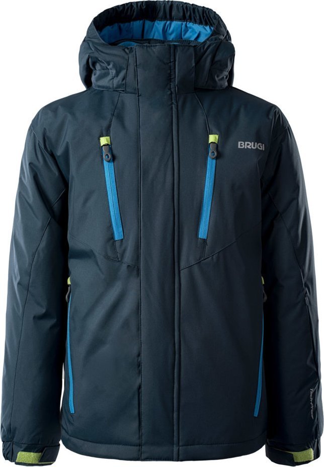 Brugi Dziecięca kurtka narciarska Brugi 1AHP zimowa snowboardowa granatowa r. 44 (164-170 cm)