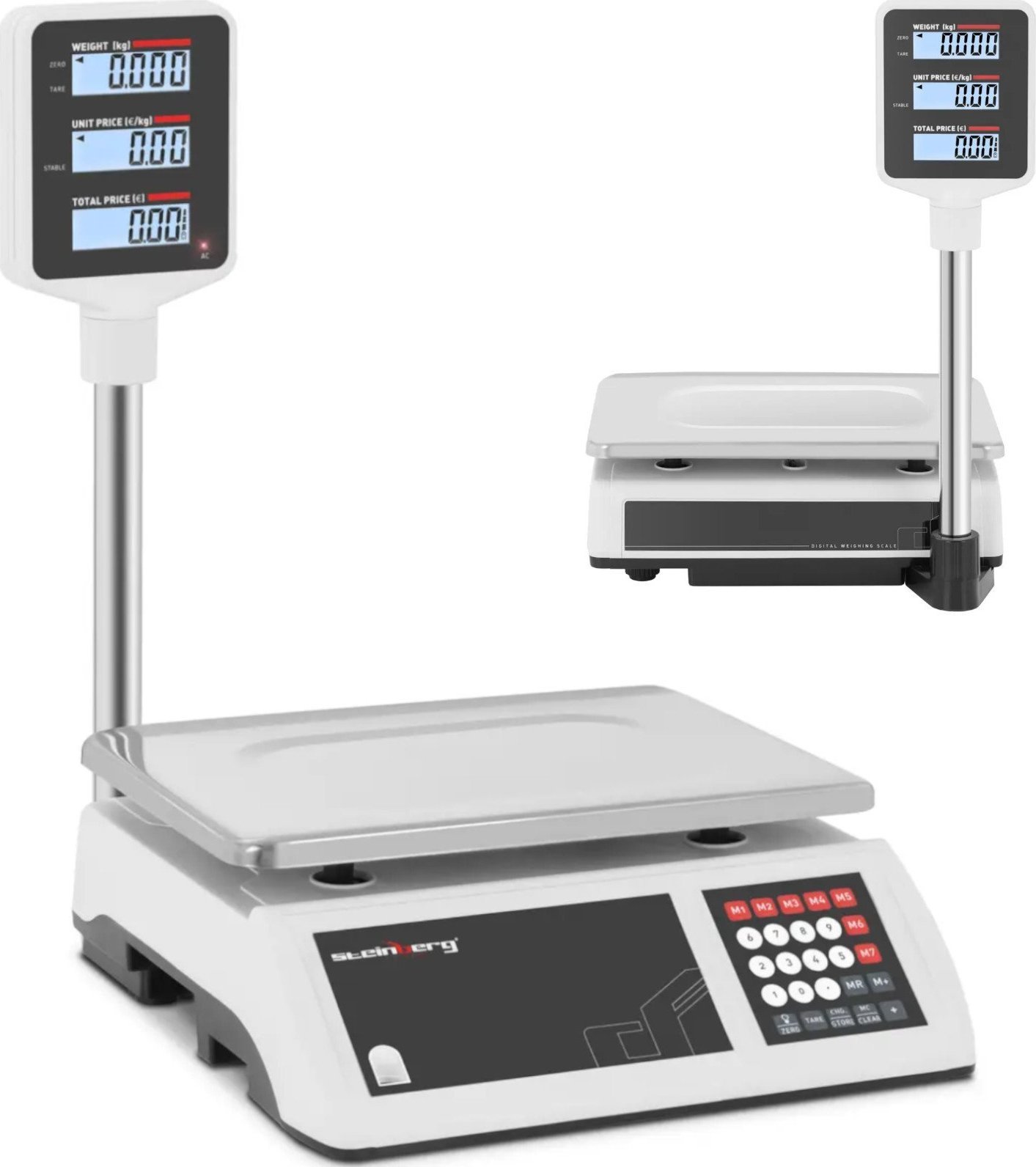 Steinberg Waga kontrolna stołowa sklepowa magazynowa LCD 15kg / 2g Waga kontrolna stołowa sklepowa magazynowa LCD 15kg / 2g