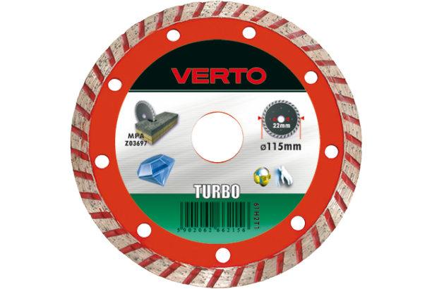 Verto Tarcza diamentowa 115x22,2mm turbo (61H2T1)