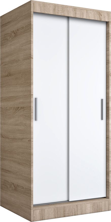 Elior Szafa przesuwna dąb sonoma + biel - Corina 2X