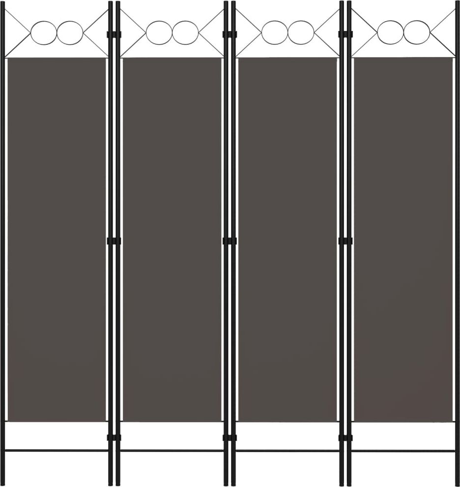 vidaXL Parawan 4-panelowy, antracytowy, 160 x 180 cm