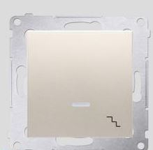 Kontakt-Simon Łącznik schodowy podświetlany kremowy - DW6L.01/41