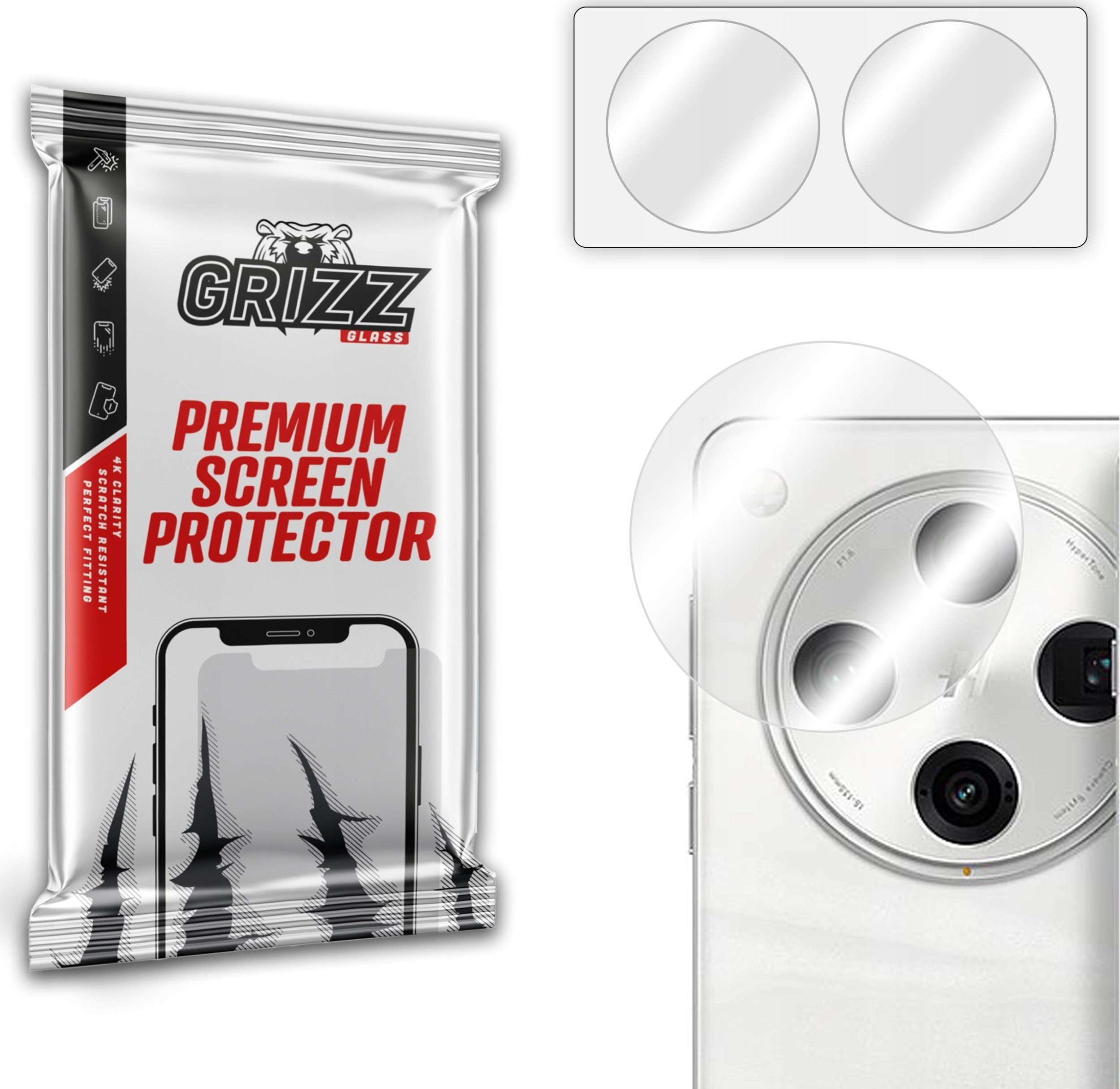 GrizzGlass Szkło na aparat GrizzGlass HybridGlass Camera do Oppo Find X8 Pro
