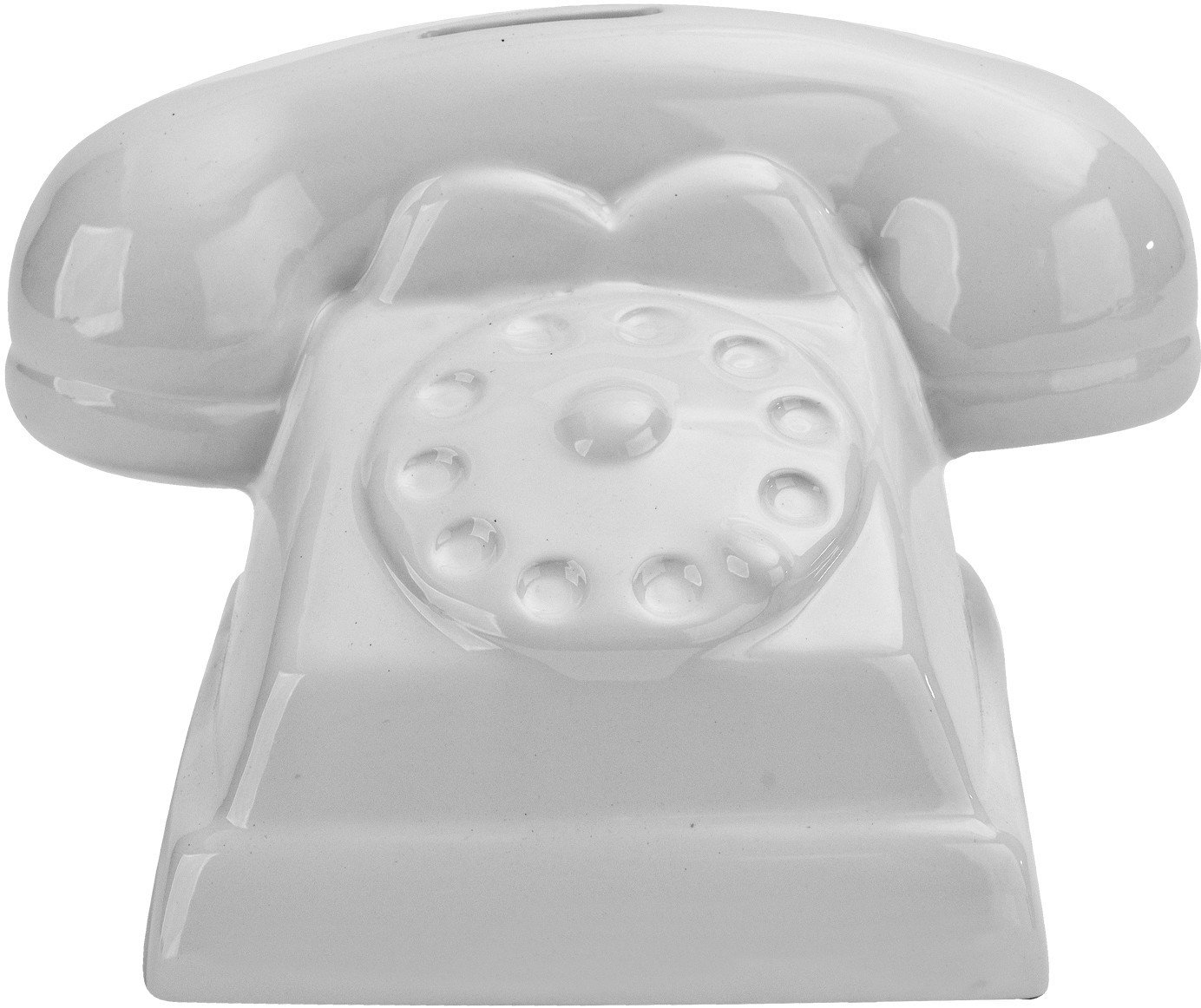 Skarbonka ceramiczna Telefon biały 18x13 cm