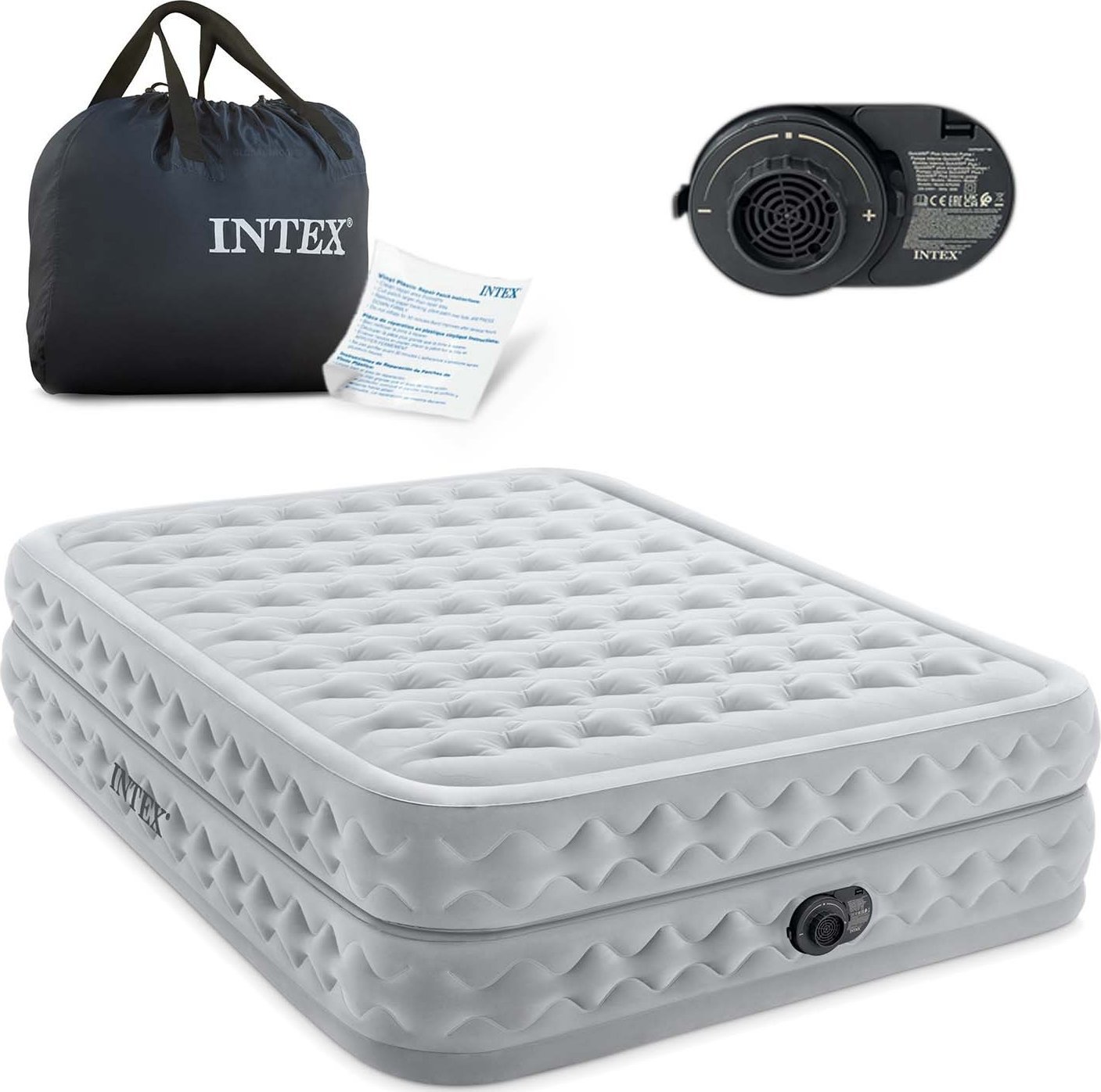 Intex Materac dmuchany 203x152x51cm z wbudowaną pompką elektryczną INTEX 64490ND