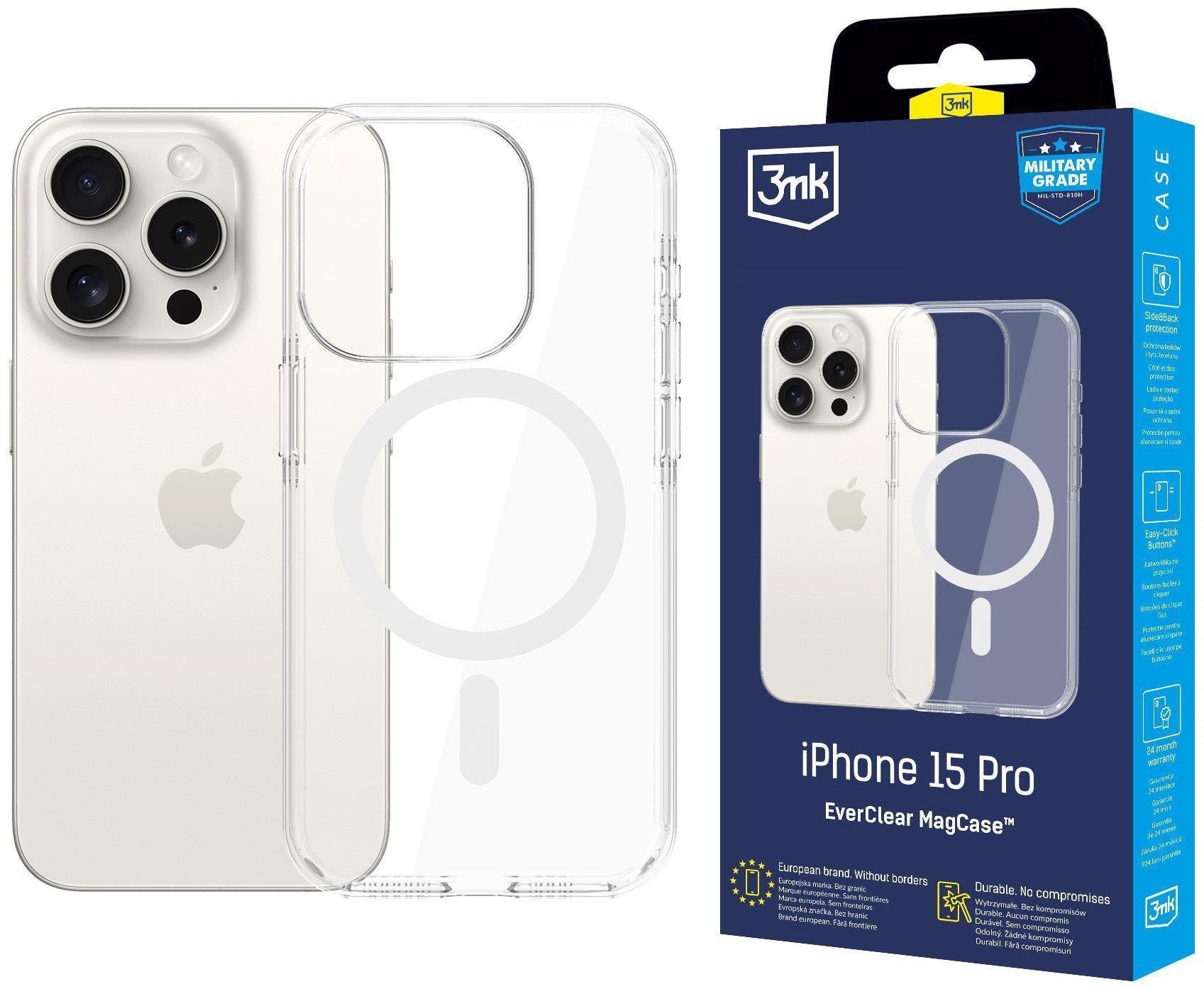 Etui 3MK EverClear MagCase do Apple iPhone 15 Pro