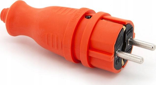 ELS Elektrotechnika WTYCZKA GUMOWA HERMETYCZNA IP 44 230V 16A SCHUKO TWGP-SCH